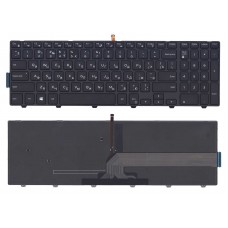 Клавиатура для ноутбука Dell Inspiron 15-3000, 15-5000, 17-5000 черная с подсветкой