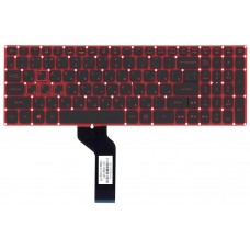 Клавиатура для ноутбука Acer Nitro 5 AN515, AN517, Nitro 7 AN715 черная, с красной подсветкой