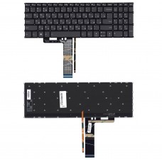 Клавиатура для ноутбука Lenovo IdeaPad 1 15ADA7, 15ALC7, 15IGL7, 3 15ADA6, 15ALC6, 15ITL6, 17ADA6, 17ALC6, 17ITL6, 5 15ALC05, 15IIL05, 15ITL05, V15 G2 ALC, V15 G2 ITL, V17 G2 ITL, V17 G3 IAP черная, без рамки, с подсветкой