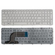 Клавиатура для ноутбука HP 250 G3, 255 G2, 255 G3, Pavilion 15-d, 15-e, 15-g, 15-n, 15-r, 15-s, 15t-e, 15t-n, 15z-e, 15z-n Белая, с рамкой