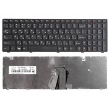 Клавиатура для ноутбука Lenovo IdeaPad G580, G780, V580, Z580, Z780 Чёрная, с рамкой