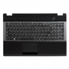 Верхняя панель с клавиатурой для ноутбука Samsung RC530 Черная