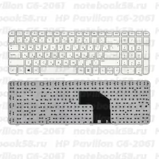 Клавиатура для ноутбука HP Pavilion G6-2061 Белая, с рамкой