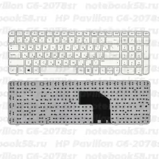 Клавиатура для ноутбука HP Pavilion G6-2078sr Белая, с рамкой