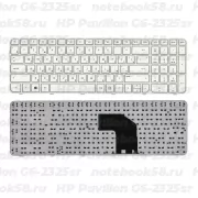 Клавиатура для ноутбука HP Pavilion G6-2325sr Белая, с рамкой