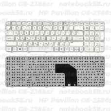 Клавиатура для ноутбука HP Pavilion G6-2386sr Белая, с рамкой