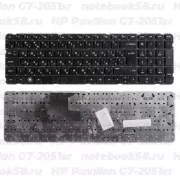 Клавиатура для ноутбука HP Pavilion G7-2051sr Чёрная, без рамки, вертикальный ENTER