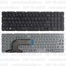 Клавиатура для ноутбука HP 15-d013 Черная, без рамки