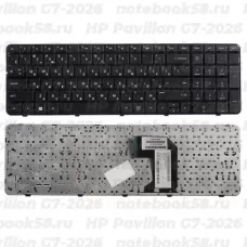 Клавиатура для ноутбука HP Pavilion G7-2026 Чёрная с рамкой