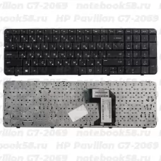 Клавиатура для ноутбука HP Pavilion G7-2069 Чёрная с рамкой