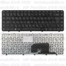 Клавиатура для ноутбука HP Pavilion DV6-3019 Чёрная, с рамкой