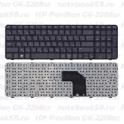 Клавиатура для ноутбука HP Pavilion G6-2208sr черная, с рамкой