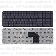 Клавиатура для ноутбука HP Pavilion G6-2213nr черная, с рамкой