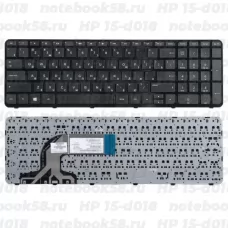 Клавиатура для ноутбука HP 15-d018 Черная, с рамкой