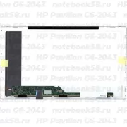 Матрица для ноутбука HP Pavilion G6-2043 (1366x768 HD) TN, 40pin, Матовая