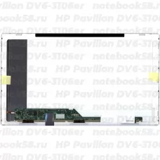 Матрица для ноутбука HP Pavilion DV6-3106er (1366x768 HD) TN, 40pin, Матовая