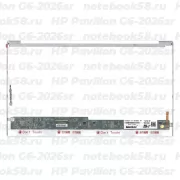 Матрица для ноутбука HP Pavilion G6-2026sr (1366x768 HD) TN, 40pin, Глянцевая