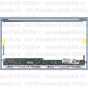 Матрица для ноутбука HP Pavilion DV6-3013nr (1366x768 HD) TN, 40pin, Глянцевая