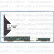 Матрица для ноутбука HP Pavilion DV6-3106er (1366x768 HD) TN, 40pin, Матовая