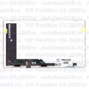 Матрица для ноутбука HP Pavilion G6-2205sr (1366x768 HD) TN, 40pin, Матовая