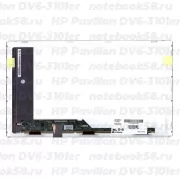 Матрица для ноутбука HP Pavilion DV6-3101er (1366x768 HD) TN, 40pin, Матовая