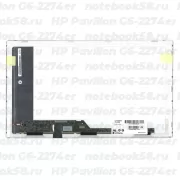 Матрица для ноутбука HP Pavilion G6-2274er (1366x768 HD) TN, 40pin, Глянцевая