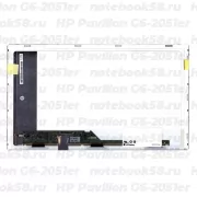 Матрица для ноутбука HP Pavilion G6-2051er (1366x768 HD) TN, 40pin, Матовая