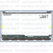 Матрица для ноутбука HP Pavilion G6-2043 (1366x768 HD) TN, 40pin, Глянцевая