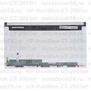 Матрица для ноутбука HP Pavilion G7-2051er (1600x900 HD+) TN, 40pin, Матовая
