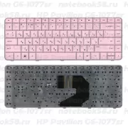 Клавиатура для ноутбука HP Pavilion G6-1077sr Розовая