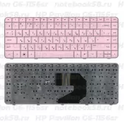 Клавиатура для ноутбука HP Pavilion G6-1156sr Розовая