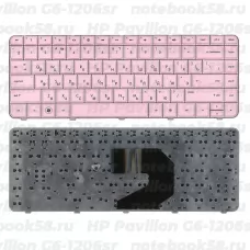 Клавиатура для ноутбука HP Pavilion G6-1206sr Розовая
