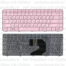Клавиатура для ноутбука HP Pavilion G6-1326sr Розовая