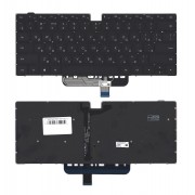 Клавиатура Huawei MateBook D 14, D 15, D 16, Honor MagicBook 14, 15, 9ZNG2BN001 черная, без рамки, с подсветкой