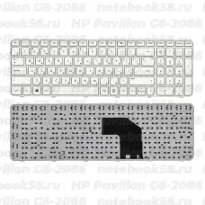 Клавиатура для ноутбука HP Pavilion G6-2086 Белая, с рамкой