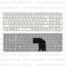 Клавиатура для ноутбука HP Pavilion G6-2254sr Белая, с рамкой