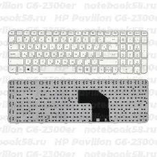 Клавиатура для ноутбука HP Pavilion G6-2300er Белая, с рамкой