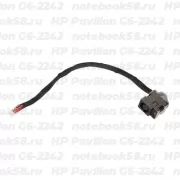 Разъём питания для ноутбука HP Pavilion G6-2242 (7.4x5.0мм, 8 контактов) с кабелем
