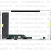 Матрица для ноутбука HP Pavilion G6-2243 (1366x768 HD) TN, 40pin, Матовая