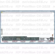 Матрица для ноутбука HP Pavilion G6-2028 (1366x768 HD) TN, 40pin, Глянцевая