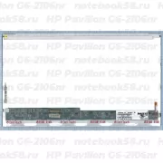 Матрица для ноутбука HP Pavilion G6-2106nr (1366x768 HD) TN, 40pin, Глянцевая