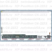 Матрица для ноутбука HP Pavilion G6-2232 (1366x768 HD) TN, 40pin, Глянцевая
