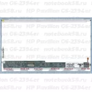 Матрица для ноутбука HP Pavilion G6-2394er (1366x768 HD) TN, 40pin, Глянцевая