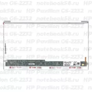 Матрица для ноутбука HP Pavilion G6-2232 (1366x768 HD) TN, 40pin, Глянцевая