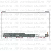 Матрица для ноутбука HP Pavilion G6-2028 (1366x768 HD) TN, 40pin, Глянцевая
