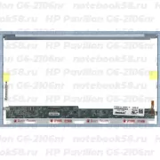 Матрица для ноутбука HP Pavilion G6-2106nr (1366x768 HD) TN, 40pin, Глянцевая