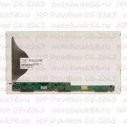 Матрица для ноутбука HP Pavilion G6-2243 (1366x768 HD) TN, 40pin, Матовая