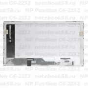 Матрица для ноутбука HP Pavilion G6-2232 (1366x768 HD) TN, 40pin, Глянцевая