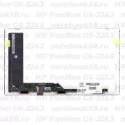 Матрица для ноутбука HP Pavilion G6-2243 (1366x768 HD) TN, 40pin, Матовая