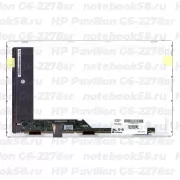 Матрица для ноутбука HP Pavilion G6-2278sr (1366x768 HD) TN, 40pin, Матовая